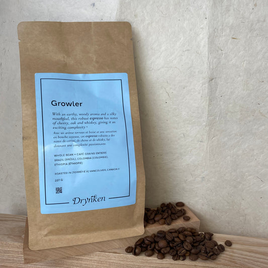 Growler Whole Bean Espresso Craft Blend Roast Coffee